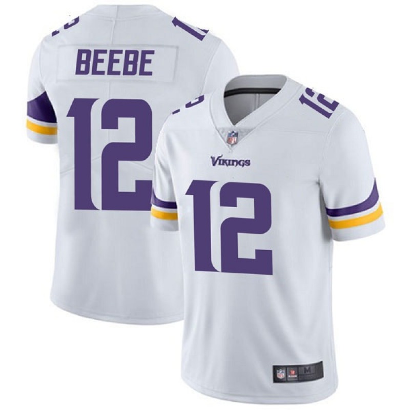 Men's Minnesota Vikings #12 Chad Beebe White Vapor Untouchable Limited Stitched Jersey